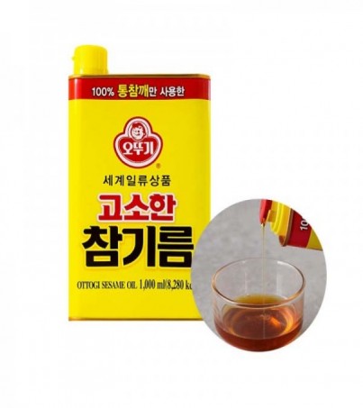 (ของเเท้) Ottogi Roasted Sesame เครื่องปรุงเกาหลี เเท้ น้ำมันงาเกาหลี 80ml,320ml,500ml,1L(By SuperTStore)