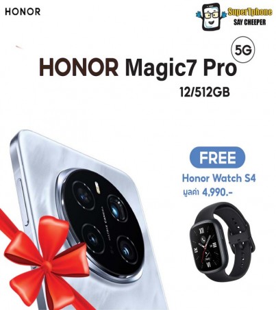 Honor Magic 7 Pro รุ่น 5G (12+512GB)ดีไซน์หรูหรา Free Honor Watch S4(By SuperTStore)