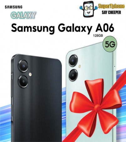 Samsung Galaxy A06 รุ่น 5G (6/128GB)จอ LCD HD+ 6.7นิ้ว หนาเพียง 8.0 มม. ดูล้ำสมัย(By SuperTStore)