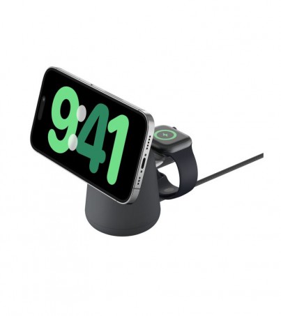 BELKIN BOOSTCHARGE PRO 2-IN-1  WIRELESS CHARGER (เครื่องชาร์จไร้สาย) DOCK WITH MAGSAFE 15W 