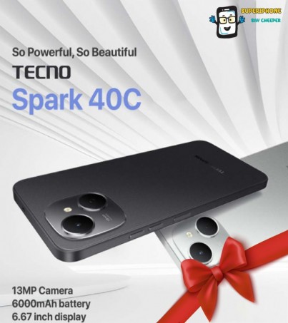 Tecno Spark 40c(8/256GB) จอ 6.67 l  จอไหลลื่น 120Hz l กันน้ำเเละฝุ่น IP64(By SuperTStore)