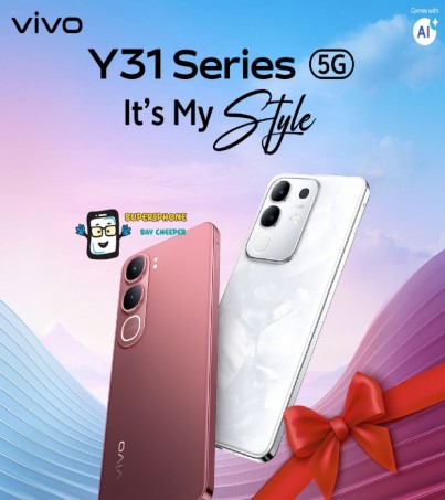 Vivo Y31 รุ่น 5G (8+256GB) หน้าจอ 6.68 นิ้ว l กล้อง 50MP l แบต 6500mAh(By SuperTStore)