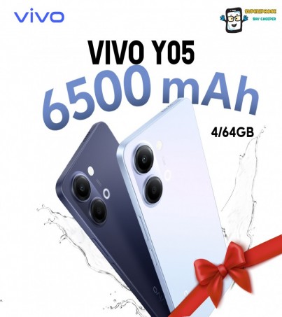 Vivo Y05 รุ่น 4G (4+64GB) จอ 6.74 นิ้ว l รีเฟรชเรท 120Hz lแบต 6,500 mAh(By SuperTStore)