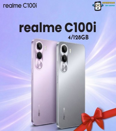 Realme C100i (4+128GB)จอ HD+ 6.80  นิ้ว  l แบตเตอรี่ 7,000 mAh l ทนทาน ตกพื้นหรือกระแทกก็ไม่หวั่น(By SuperTStore)