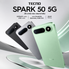 TECNO SPARK 50 รุ่น 5G(4+128GB) จอใหญ่ 6.78 นิ้ว l MediaTek  Dimensity 6400 l แบตเตอรี่ยักษ์ 6500 mAh(By SuperTStore)