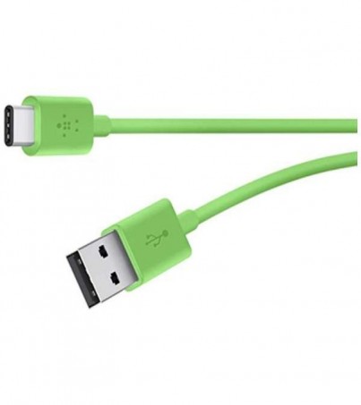 Belkin USB-A to USB-C Charge Cable BEL-F2CU032BT06-GRN เบลคิน สายชาร์จ สาย USB 1.8 เมตร รองรับการโอนถ่ายข้อมูล 480Mbps 