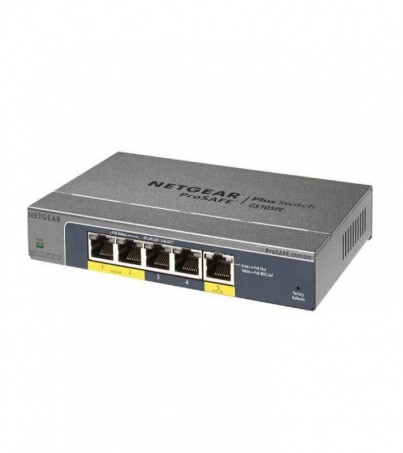 Netgear ProSAFE Gigabit 5-port Web Managed (Plus) Switches with 2-port PoE , PoE budget 19w GS105PE 