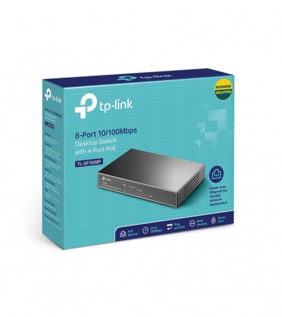 TP-Link 8-Port 10/100Mbps Desktop Switch with 4-Port PoE TL-SF1008P 