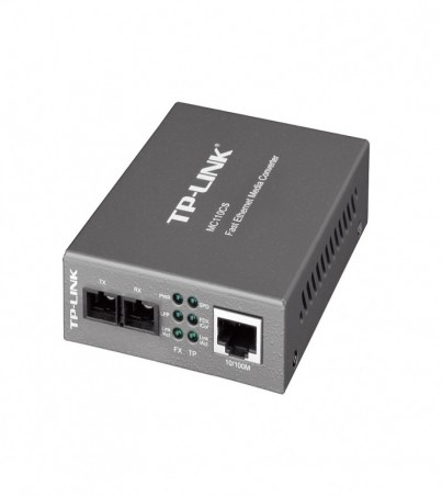 TP-Link Fast Ethernet Media Converter MC110CS สำหรับแปลงสัญญาณจากจากสาย UTP เป็นสาย Fiber Optic แบบ Single Mode หัวต่อแบบ SC ความเร็ว 100Mbps