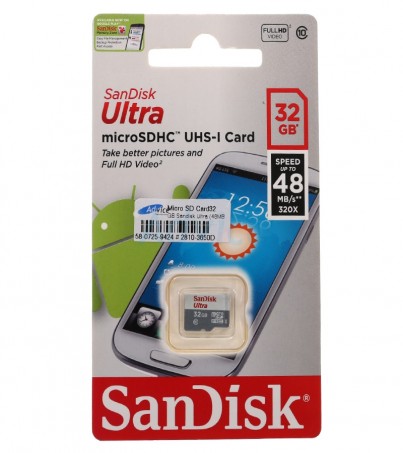 Micro SD 32GB SanDisk ULTRA (SDC10 Class 10) 48 MB/s 