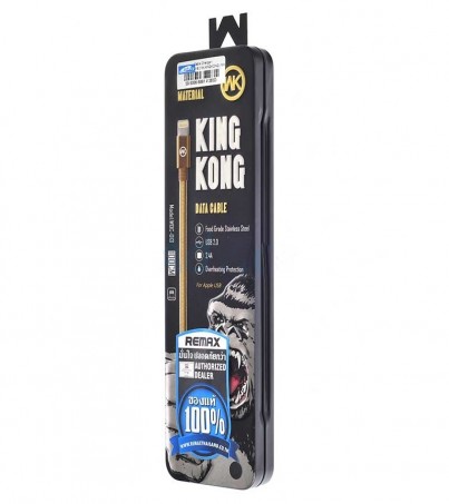 WK Cable Charger for iPhone (1M KINGKONG) Black 