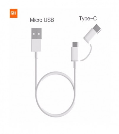 Xiaomi Mi 2-in-1 USB Cable Micro USB to Type C (30cm) 