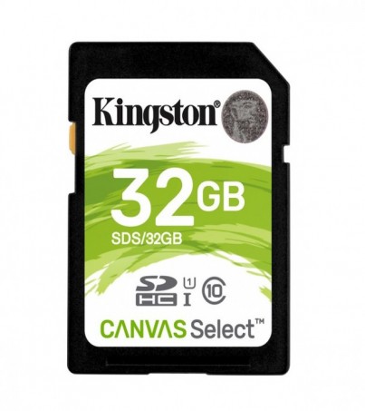 Kingston 32GB Canvas Select UHS-I SDHC Memory Card 