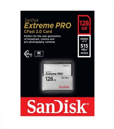SanDisk 128GB Extreme PRO CFast 2.0 Memory Card (SDCFSP_128G_G46B)