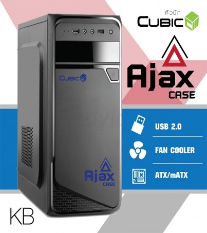 ATX Case (NP) CUBIC Ajax (Black/Blue) 