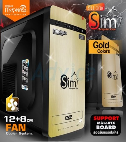 ITSONAS Sim ATX Case - Black/Gold 