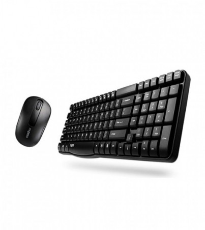 Rapoo X1800S Wireless Keyboard & Mouse Optical Combo (KB-X1800S) - Black 