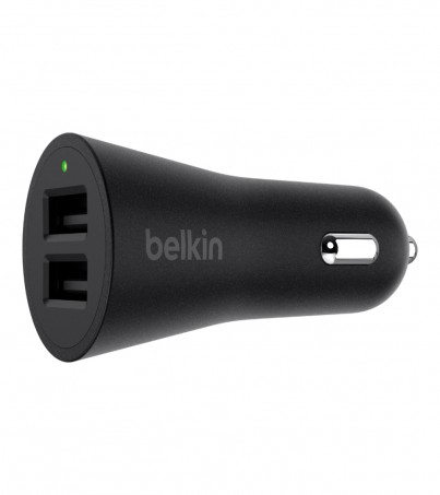 Belkin หัวชาร์จรถ 2 ช่อง ช่องละ 2.4A (F8M930ttBLK)
