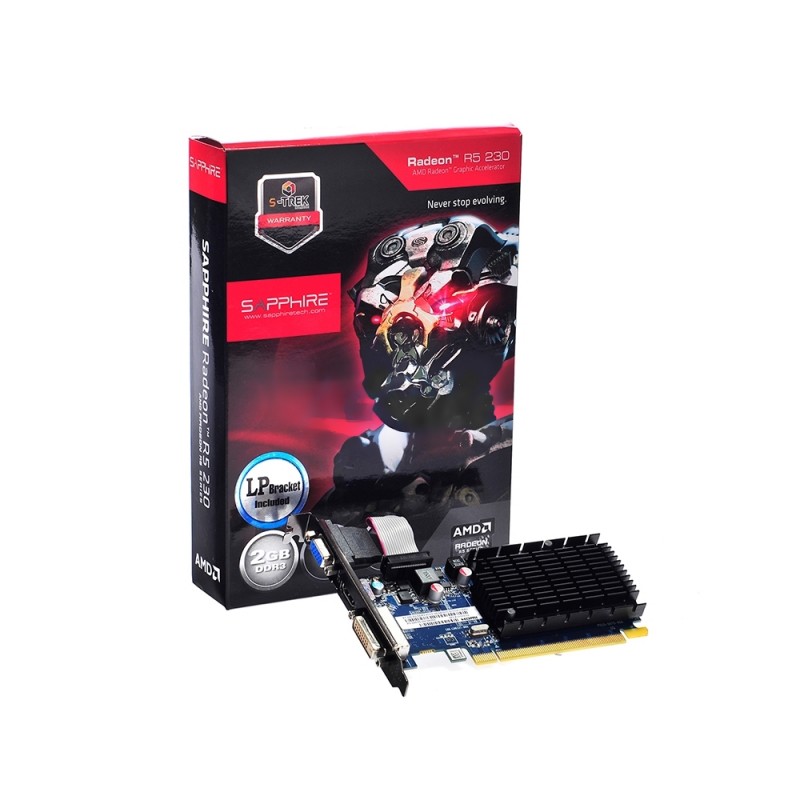 Placa Gráfica De Computador Gddr3 R5 230 2gb 64 Bit Vga Dvi | Frete grátis