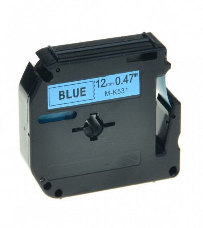 Brother MK531 Black on Blue 12 mm Tape for P-touch 8m (MK531)