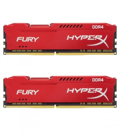 Kingston Technology HyperX Fury Red 16GB 2666MHz DDR4 CL16 DIMM Kit of 2 1Rx8 (HX426C16FR2K2/16) 