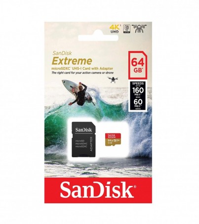 SANDISK 64GB MICRO SD EXTREME 160MB/S (SDSQXA2_064G_GN6AA)