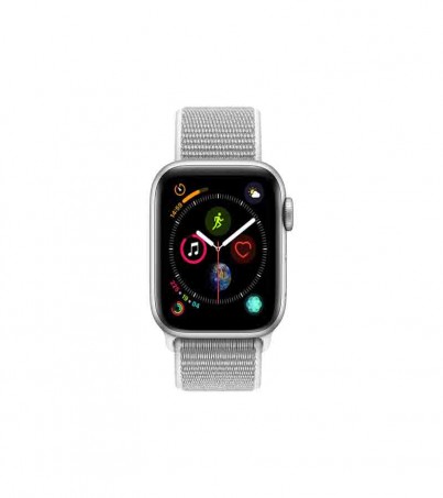 apple watch series 4 gps silver aluminium case with seashell sport loop