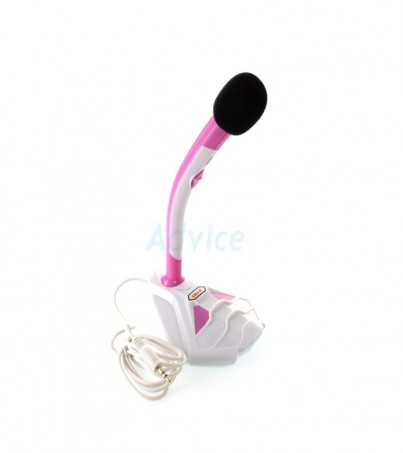  OKER K1 MicroPhone (Pink) ขึ้นชื่อด้วยคุณภาพเสียง ทำให้เสียงที่ออกมาดูสดใส 