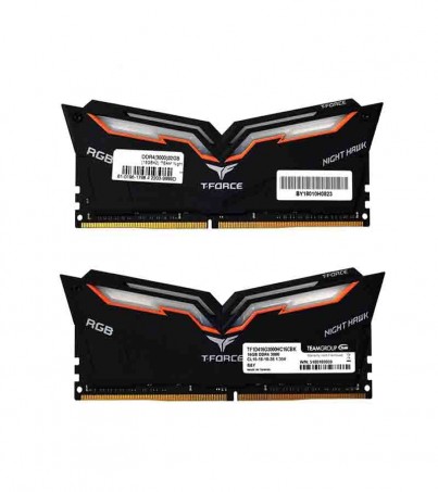 TEAM Night Hawk RGB Black 32GB (16GBX2) RAM DDR4(3000) ช่วยให้คอมเร็วแรง!! ทะลุมิติขีดจำกัด