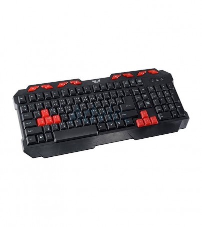 MD-TECH รุ่น KB-222M USB Keyboard (Black/Red) 