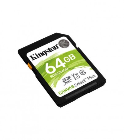 Kingston Memory Card (เมมโมรี่ การ์ด) 64GB Canvas Select Plus UHS-I SDXC