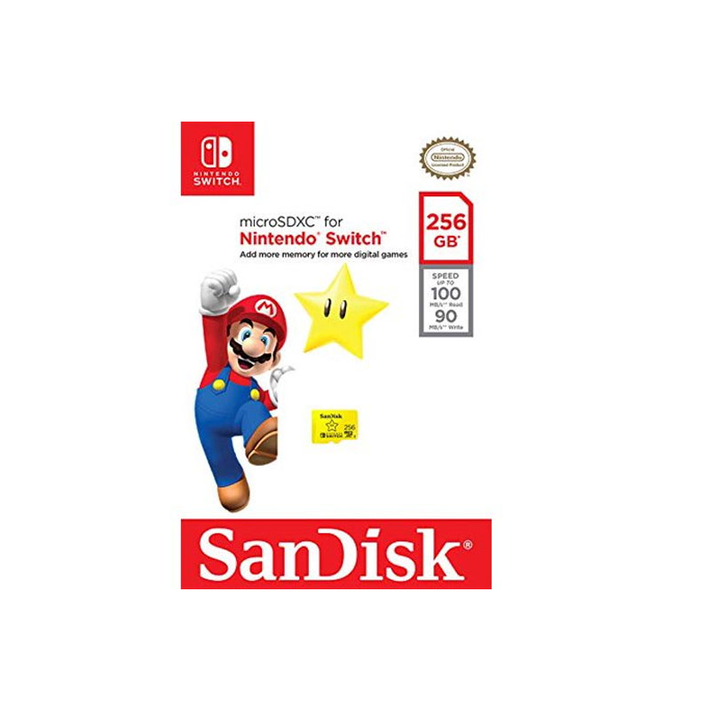 SanDisk 256GB MicroSDXC UHSI Memory Card for Nintendo Switch (SDSQXAO