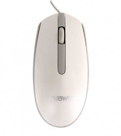 NUBWO (NM-153) USB Optical Mouse (White)