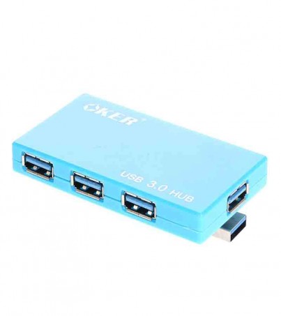 4 Port USB HUB V.3.0 OKER (H432) Blue