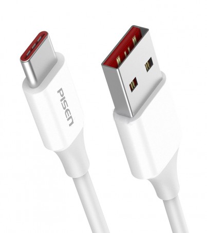 Cable USB To Type-C (1M,TC06-1000) 'PISEN' White