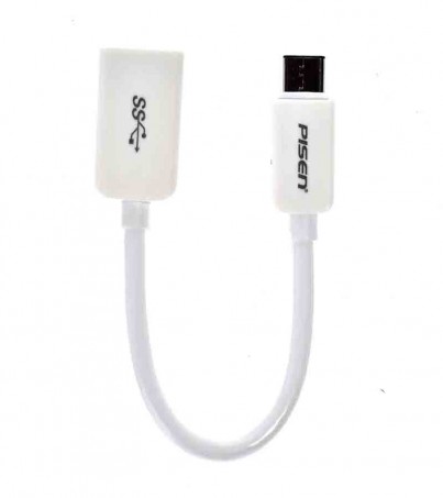 Cable OTG USB Female To Type-C (MU11-150) 'PISEN' White