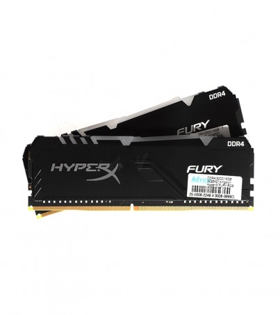 RAM DDR4(3200) 16GB (8GBX2) Kingston Hyper-X FURY RGB (HX432C16FB3AK2/16) 