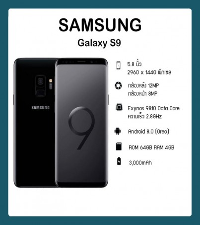 (Refurbish) Samsung Galaxy S9 (64GB) - Black