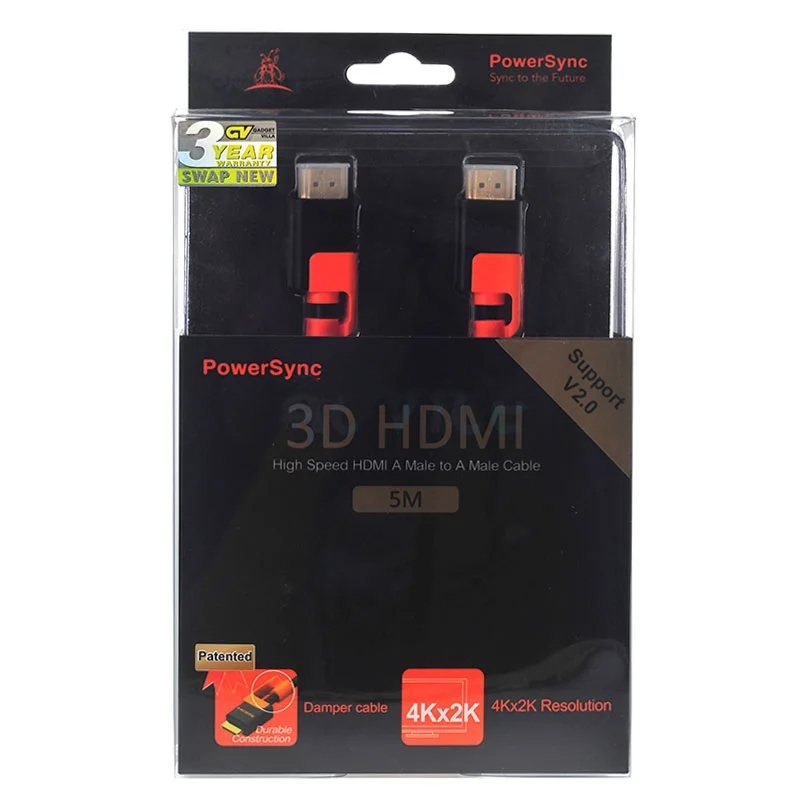 Cable HDMI 3D 4K (V.2.0) M/M (5M) GOLD PowerSync SuperTstore