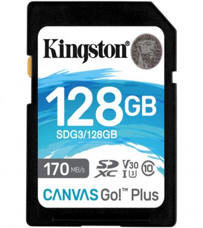 Kingston 128GB Canvas Go! Plus UHS-I SDXC Memory Card (SDG3/128GB)