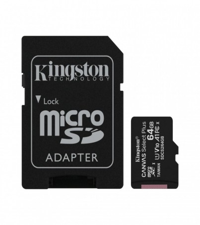 Micro SD 64GB Kingston SDCS2 (100MB/s.) (SDCS2/64GB)