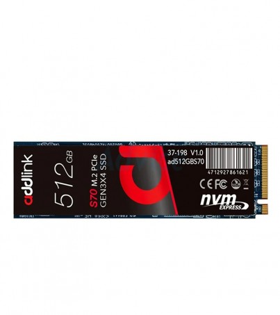 512 GB SSD M.2 PCIe ADDLINK S70 (AD512GBS70M2P) NVMe By SuperTStore