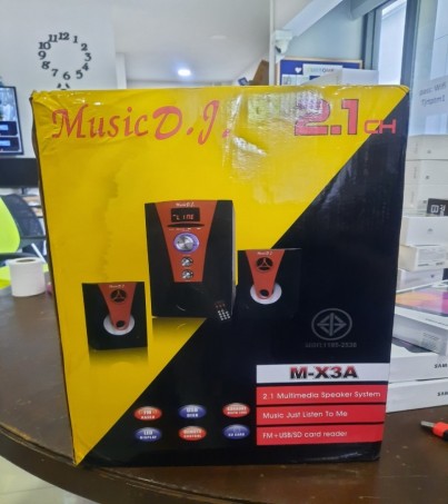 (2.1) Music D.J. BLUETOOTH FM USB (M-X3A) Orange กล่องเสียหาย (สภาพตามรูป) By SuperTStore