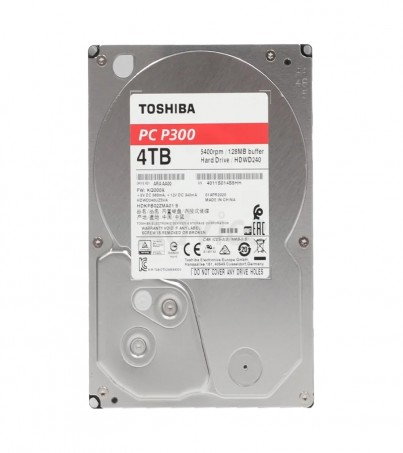 4 TB HDD TOSHIBA P300 (5400RPM, 128MB, SATA-3, HDWD240UZSVA) By SuperTStore 
