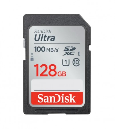 SD Card 128GB SanDisk Ultra SDXC, SDUNR (100MB/s.) R, 4x6, By SuperTStore