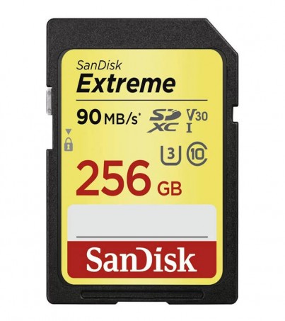 SANDISK SD EXTREME C10 256GB R90 W60 (SDSDXVF_256G_GNCIN) By SuperTStore 