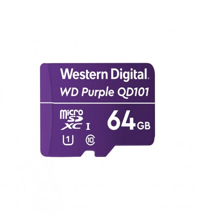 WD Purple 64GB SC QD101 microSD Card (WDD064G1P0C) By SuperTStore