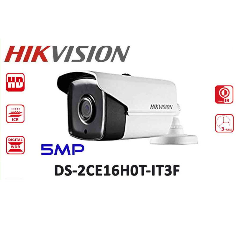 CCTV HIKVISION CAMERA (DS-2CE16H0T-IT3F (2.8mm) 5 MP Bullet Camera By ...