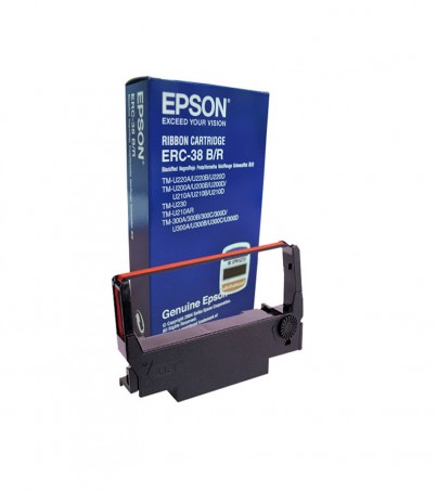 EPSON RIBBON ERC-38(B/R) RIBBON CASSETTE (BLACK & RED) TM-U220/U210/U230/  By SuperTStore