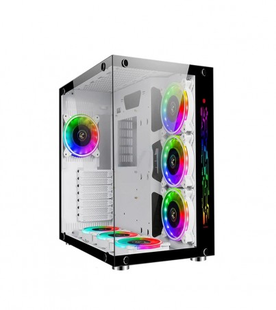 E-ATX Case (NP) TSUNAMI 1262 Protector Vision Gaming (White) By SuperTStore 